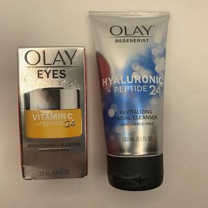 OLAY Regenerist Hyaluronic +Peptide 24 Cleanser & Vitamin C +Peptide 24 EYES